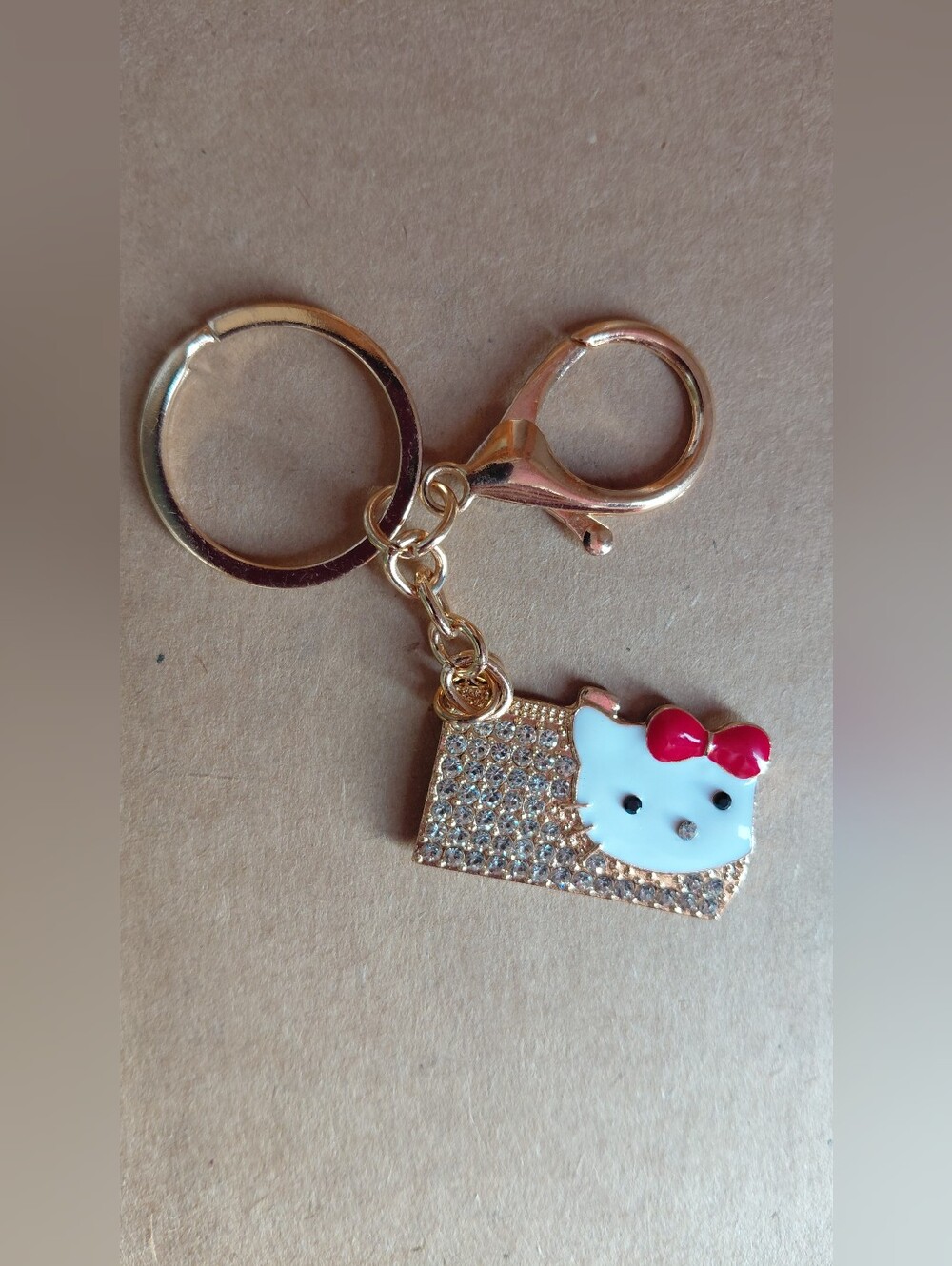 Gold Hello Kitty Keychain/ Bag Charm